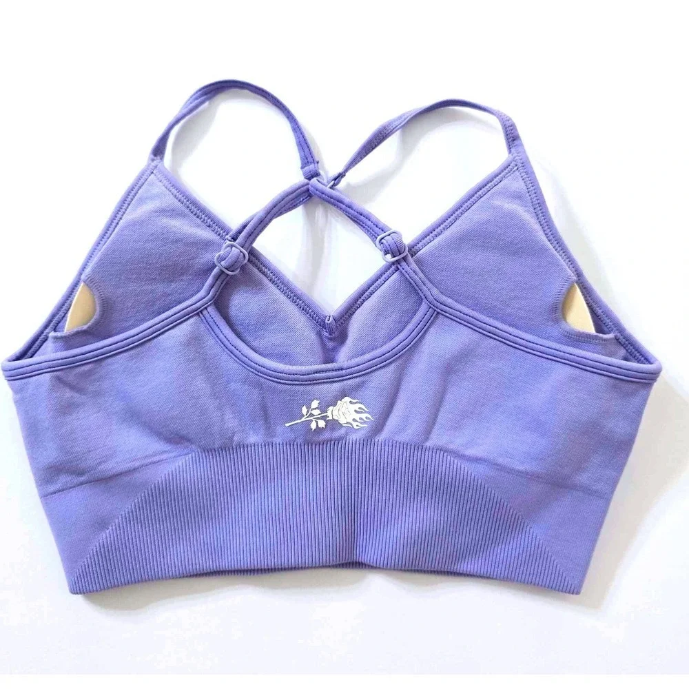 Civil Regime Kelly Seamless‎ Sports Bra Dusty Lavender Purple Small NEW